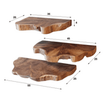 Wandplank Bowie Naturel afmetingen