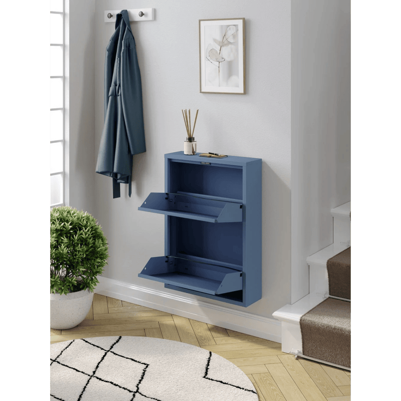 Schoenenkast Bodi 2-vaks Ocean Blue